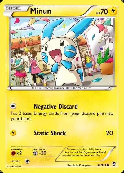Minun 32/111 Furious Fists Pokemon card