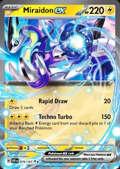 Miraidon ex 79/197 Obsidian Flames Pokemon card
