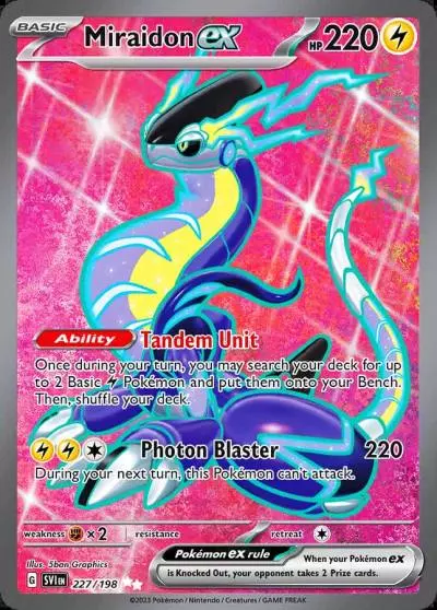 Miraidon ex 227/198 Scarlet & Violet Pokemon card