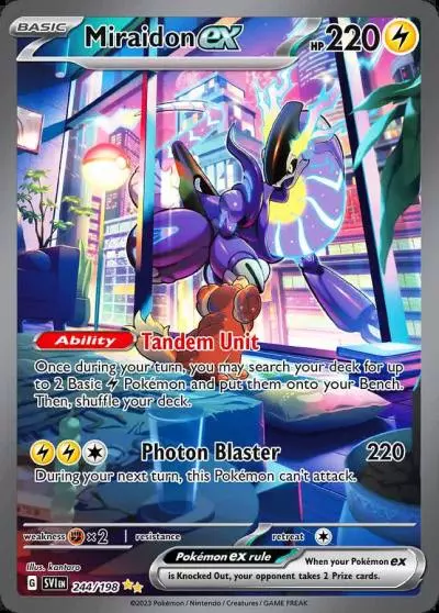 Miraidon ex 244/198 Scarlet & Violet Pokemon card