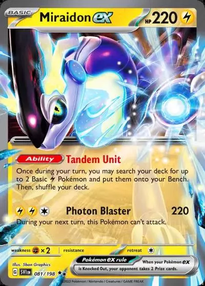 Miraidon ex 81/198 Scarlet & Violet Pokemon card