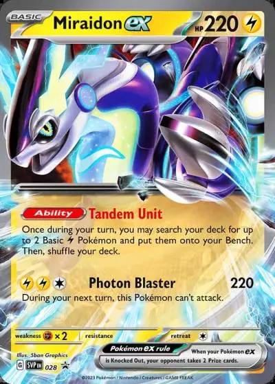 Miraidon ex 28/165 Scarlet & Violet Black Star Promos Pokemon card