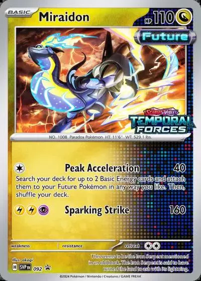 Miraidon 92/165 Scarlet & Violet Black Star Promos Pokemon card
