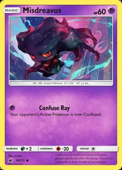 Misdreavus 39/111 Crimson Invasion Pokemon card