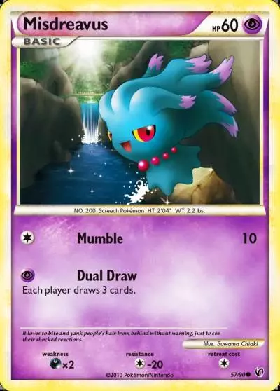 Misdreavus 57/90 HS—Undaunted Pokemon card