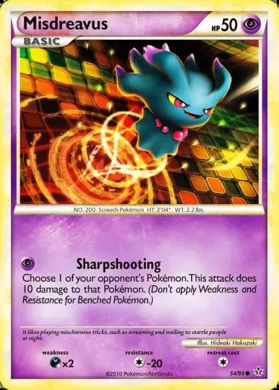 Misdreavus 54/95 HS—Unleashed Pokemon card