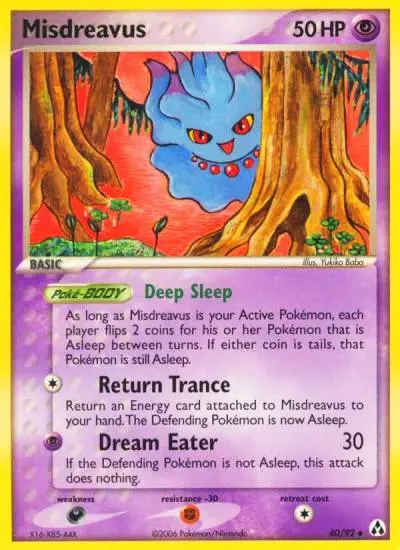 Misdreavus 40/92 Legend Maker Pokemon card
