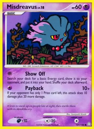 Misdreavus 107/146 Legends Awakened Pokemon card