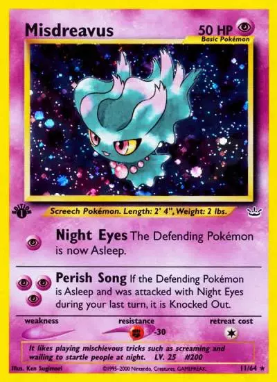 Misdreavus 11/64 Neo Revelation Pokemon card