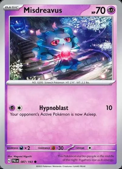 Misdreavus 87/193 Paldea Evolved Pokemon card