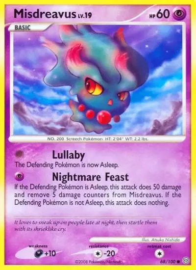 Misdreavus 68/100 Stormfront Pokemon card