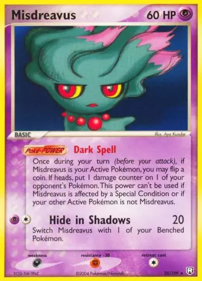 Misdreavus 25/109 Team Rocket Returns Pokemon card