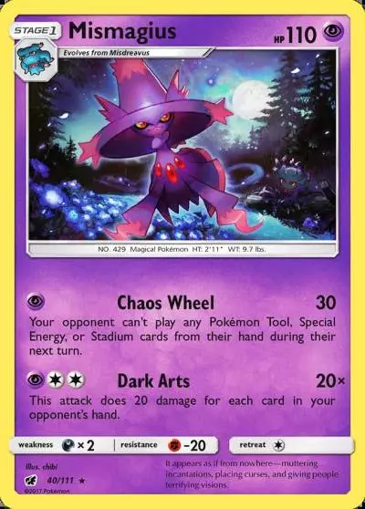 Mismagius 40/111 Crimson Invasion Pokemon card