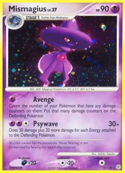 Mismagius 10/130 Diamond & Pearl Pokemon card