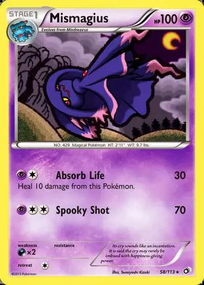 Mismagius 58/113 Legendary Treasures Pokemon card