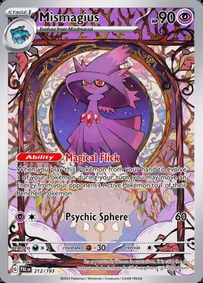 Mismagius 212/193 Paldea Evolved Pokemon card