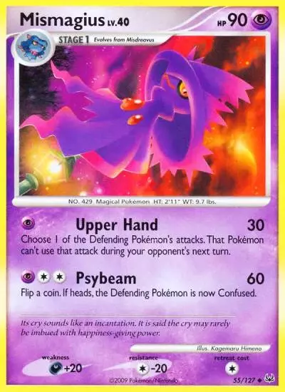 Mismagius 55/127 Platinum Pokemon card