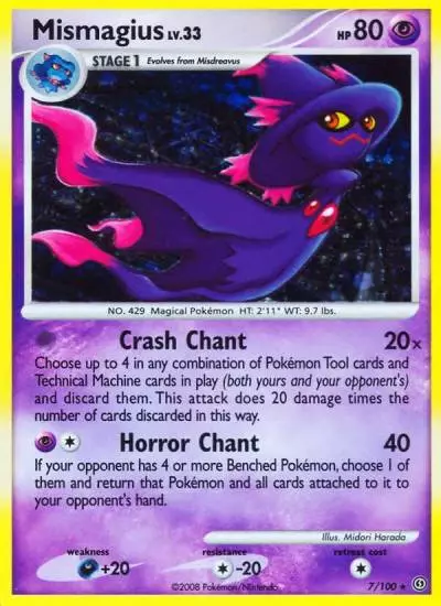 Mismagius 7/100 Stormfront Pokemon card