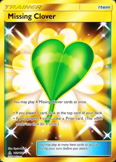 Missing Clover 168/156 Ultra Prism Pokemon card