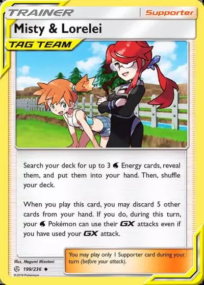 Misty & Lorelei 199/236 Cosmic Eclipse Pokemon card