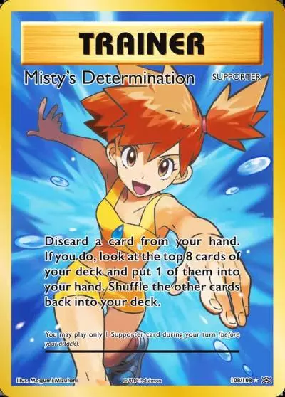 Misty's Determination 108/108 Evolutions Pokemon card