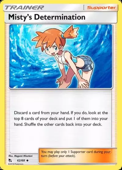 Misty's Determination 62/68 Hidden Fates Pokemon card