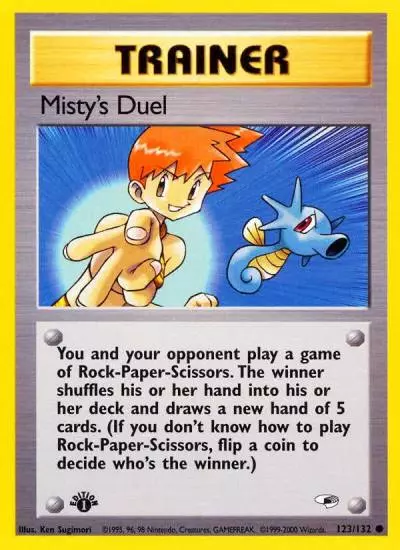 Misty's Duel 123/132 Gym Heroes Pokemon card