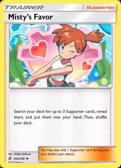 Misty's Favor 202/236 Unified Minds Pokemon card
