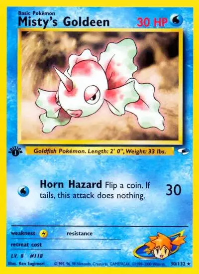 Misty's Goldeen 30/132 Gym Heroes Pokemon card