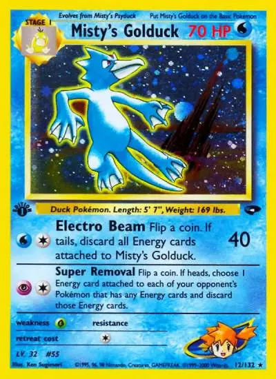 Misty's Golduck 12/132 Gym Challenge Pokemon card