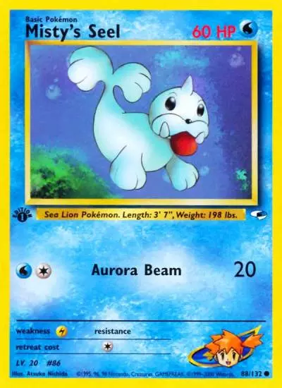 Misty's Seel 88/132 Gym Heroes Pokemon card