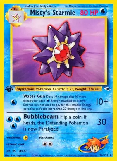 Misty's Starmie 56/132 Gym Heroes Pokemon card