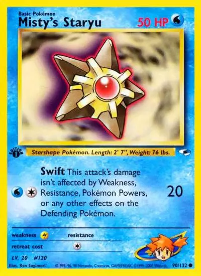 Misty's Staryu 90/132 Gym Heroes Pokemon card