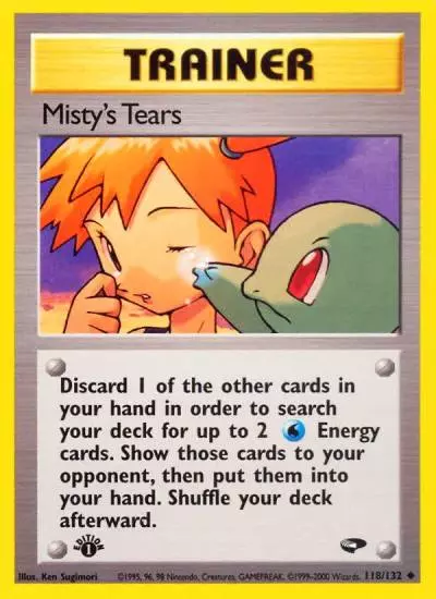 Misty's Tears 118/132 Gym Challenge Pokemon card