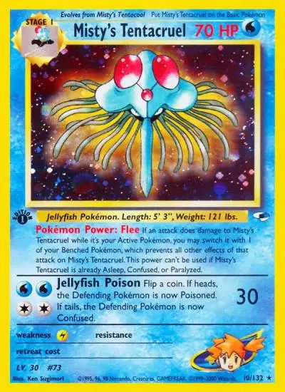 Misty's Tentacruel 10/132 Gym Heroes Pokemon card