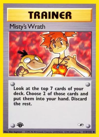 Misty's Wrath 114/132 Gym Heroes Pokemon card