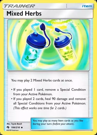 Mixed Herbs 184/214 Lost Thunder Pokemon card
