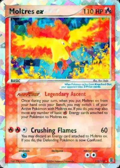 Moltres ex 115/112 FireRed & LeafGreen Pokemon card