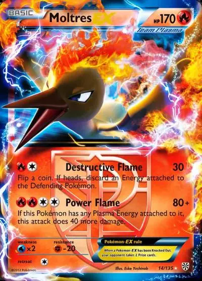 Moltres-EX 14/135 Plasma Storm Pokemon card