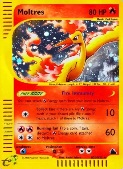 Moltres H20/144 Skyridge Pokemon card