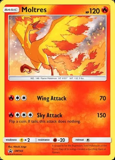 Moltres SM143/248 SM Black Star Promos Pokemon card
