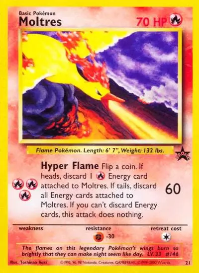 Moltres 21/53 Wizards Black Star Promos Pokemon card