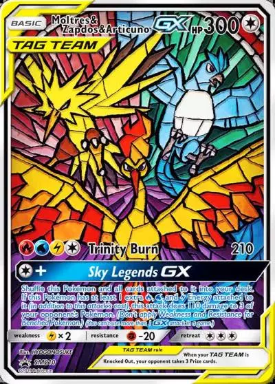 Moltres & Zapdos & Articuno-GX SM210/248 SM Black Star Promos Pokemon card