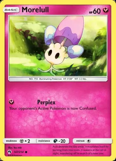 Morelull 147/214 Lost Thunder Pokemon card