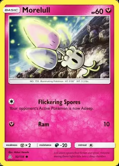 Morelull 92/156 Ultra Prism Pokemon card