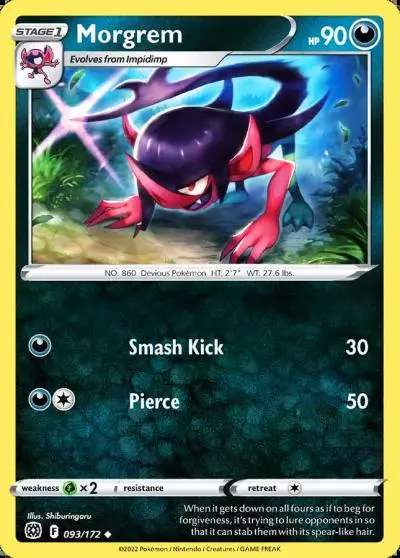 Morgrem 93/172 Brilliant Stars Pokemon card