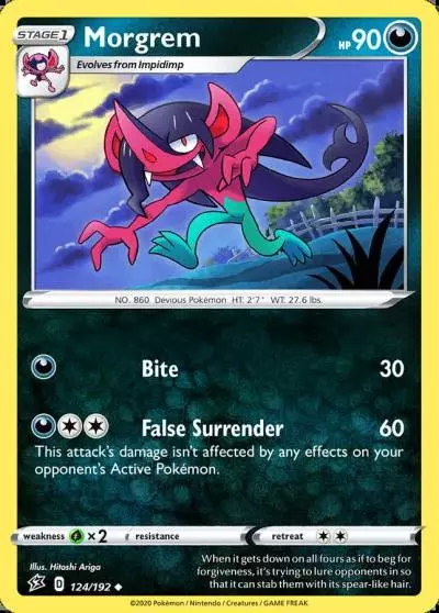 Morgrem 124/192 Rebel Clash Pokemon card