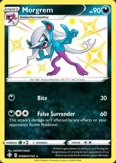 Morgrem SV084/122 Shining Fates Shiny Vault Pokemon card