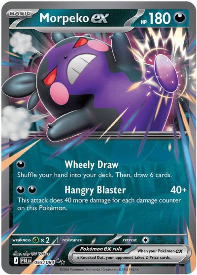 Morpeko ex 55/84 Pitch Black Pokemon card