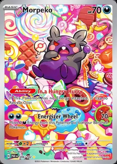 Morpeko 206/182 Paradox Rift Pokemon card
